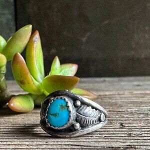 Navajo Sterling Turquoise Ring | Size 6.5 | Southwestern Native American